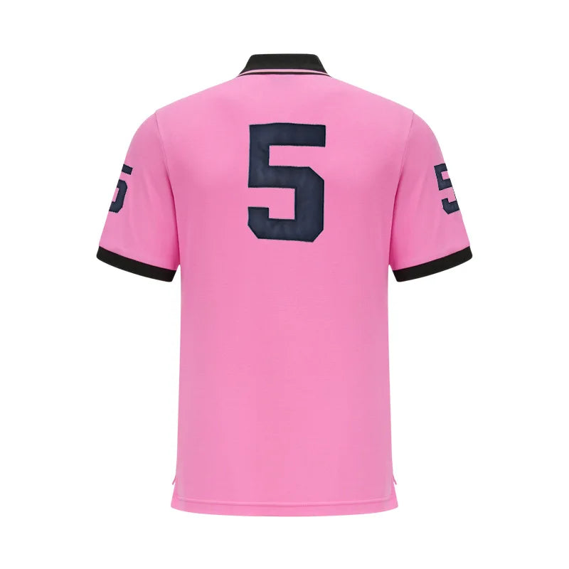 Polo Shirts for Men Miami Classic Red White Pink Sports Casual Pure Cotton Plus Size 7xl New Short Short Sleeved Collar T Shirt