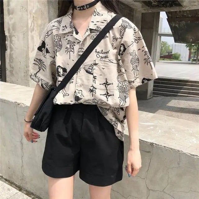 Shirts Women Linen Mandarin Collar Cropped Boxy Fit Tea Ceremony Zen Minimalist Blouse For Meditative Female Calm Daily Outfit