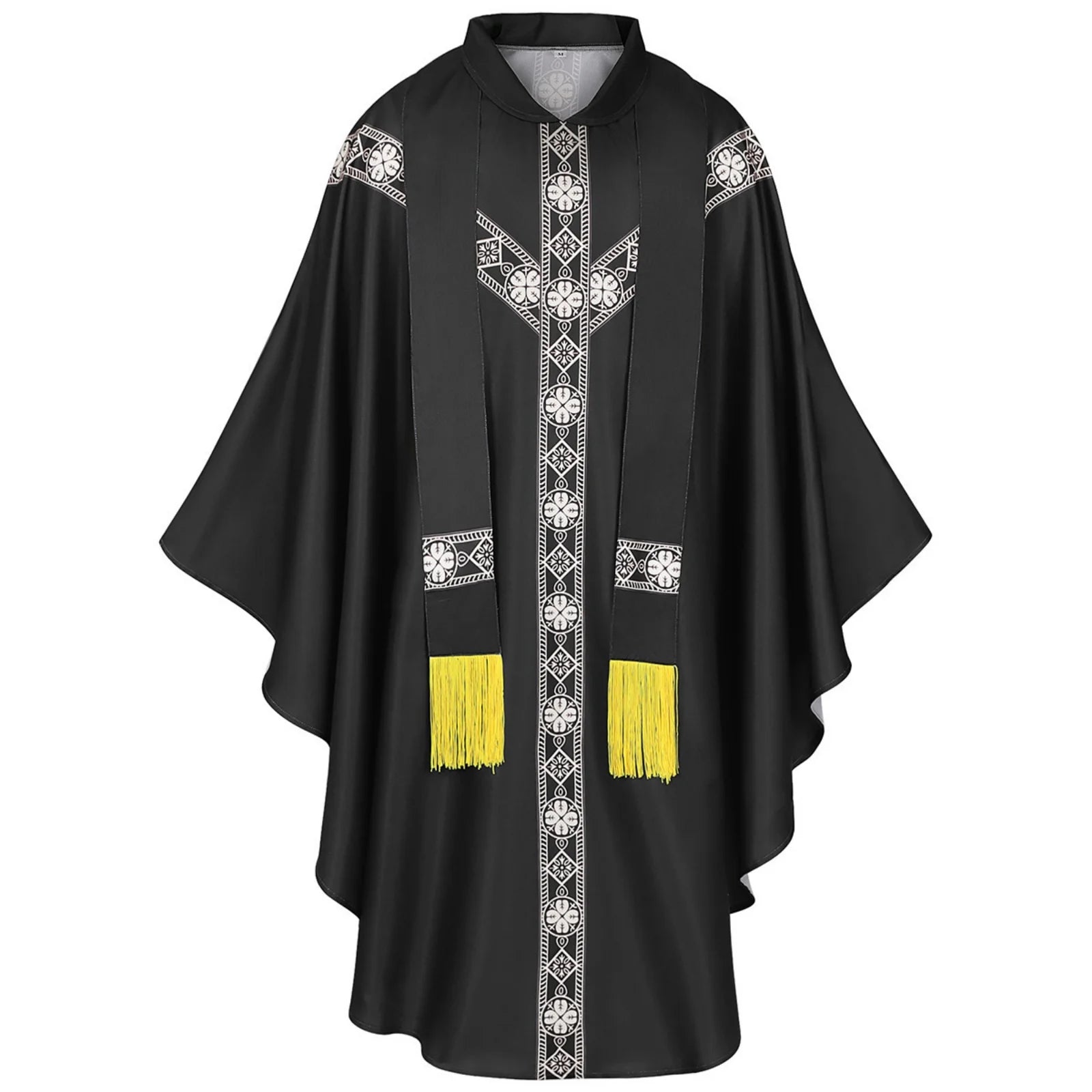 Men Catholic Church Priest Chasuble Embroidered Liturgical Robe Clergy Robe For Mass Prayer Costume Medieval Muslim Costume