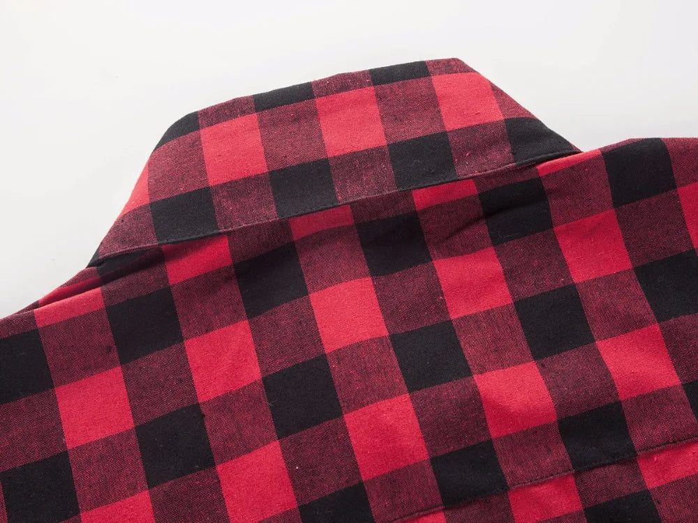 2025 New Summer Fashion Button Up Chemise Homme Checkered Shirts Men Short Sleeve Blouses Tops