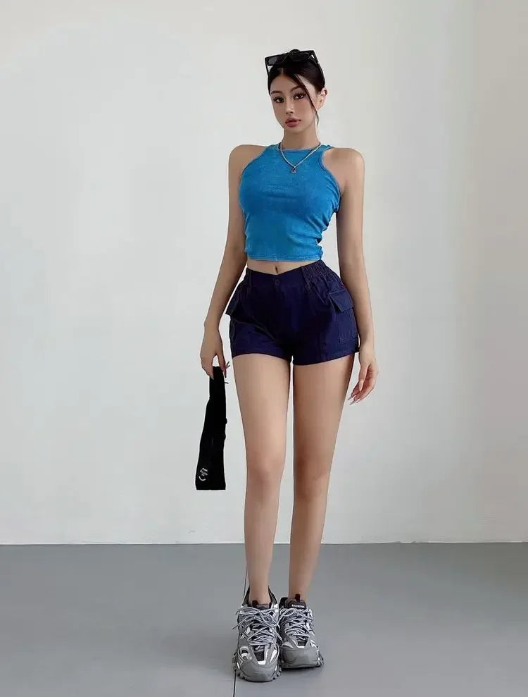 Short Pants Woman High Waist Shorts for Women Cotton Harajuku Fashion Summer Youthful Wholesale XL Elegant Classic Stretchy Hot