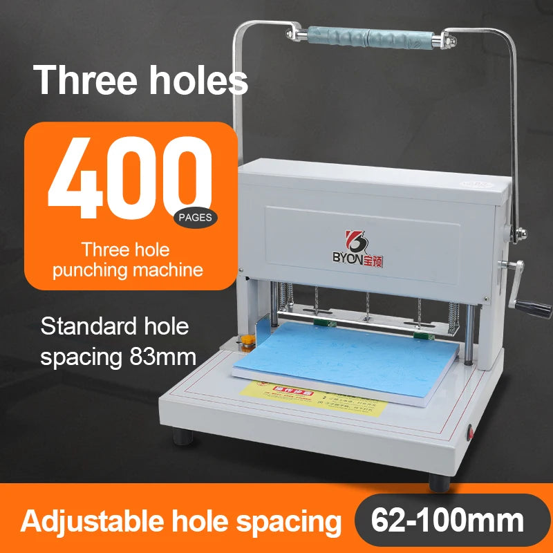 DK-45 Three Hole Punch Labor Saving Labor Variety Drills Manual 3 Motor The Drill Head Can Be Remove For Finance
