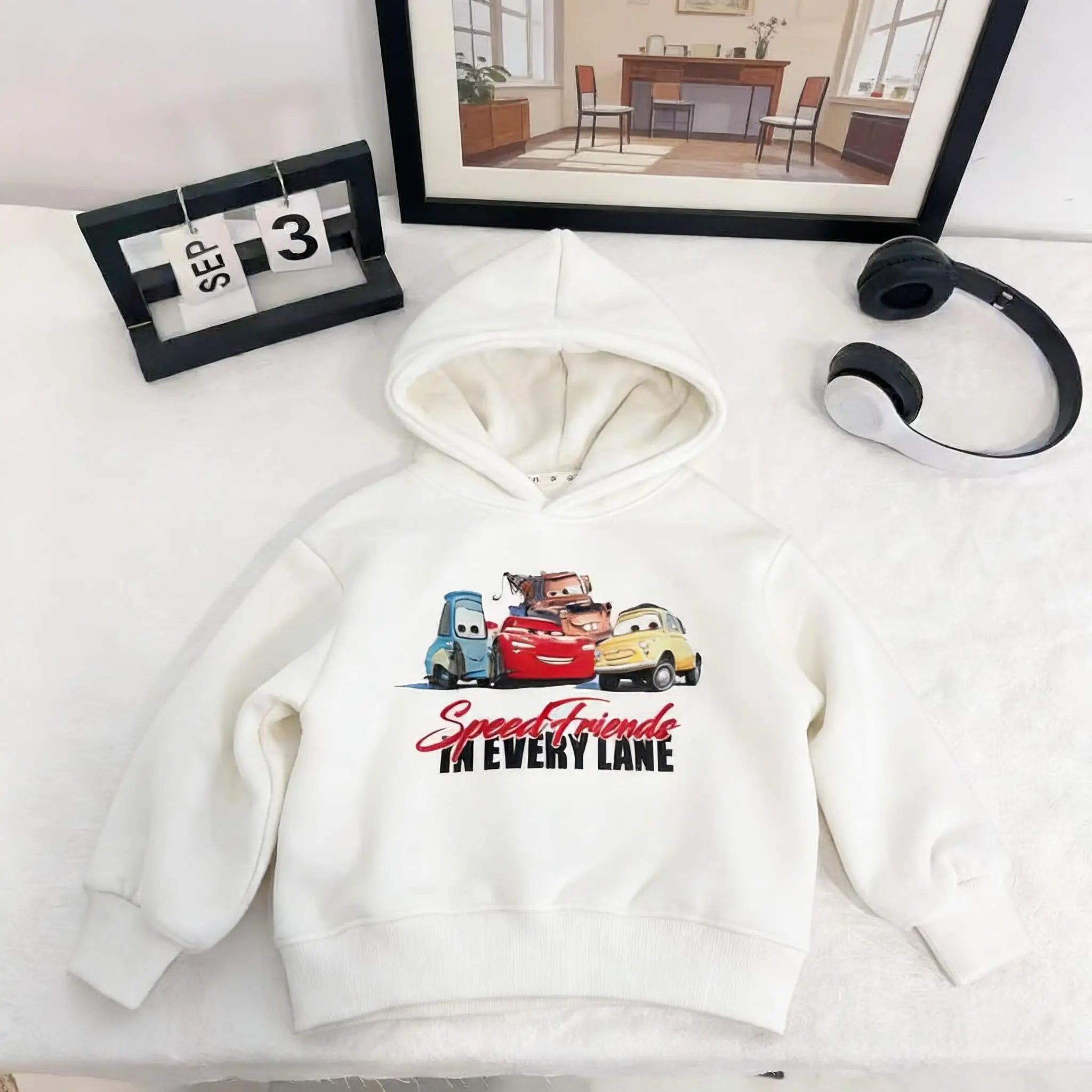 Hoodies For Kids Clothing Spring New Style Cartoon Car Fashion Sweatshirts Tops Hooded Long Sleeved Children&