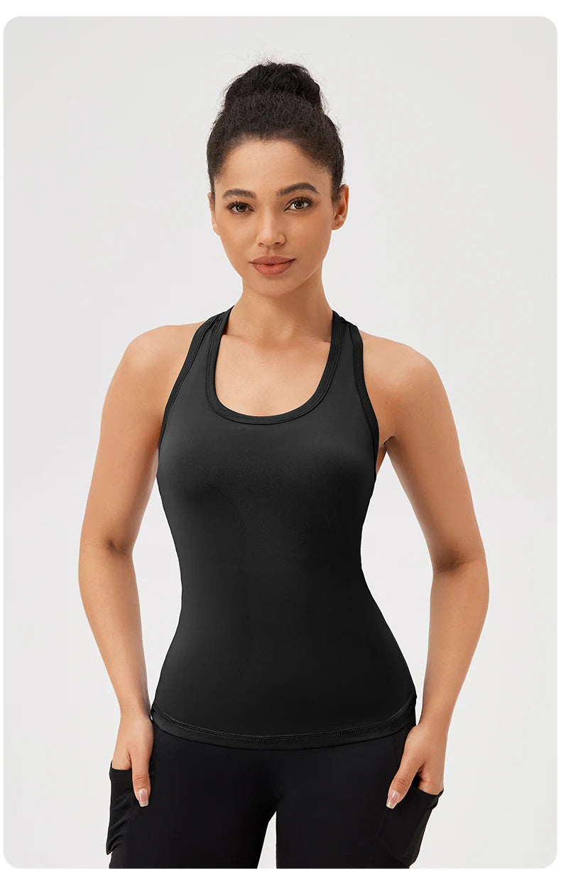 Yoga Vest Women Gym Sleeveless Sport Shirt Fitness Training Sportswear Vest Outdoor Running Sport Tank Tops