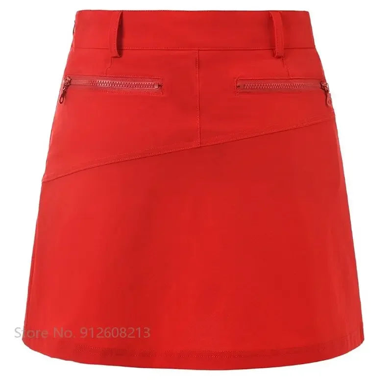 Short Skirt Women Breathable Anti Glare Casual Sports Skirts Outdoor Golf Tennis Pleated Skorts Lady A-lined Culottes with Short
