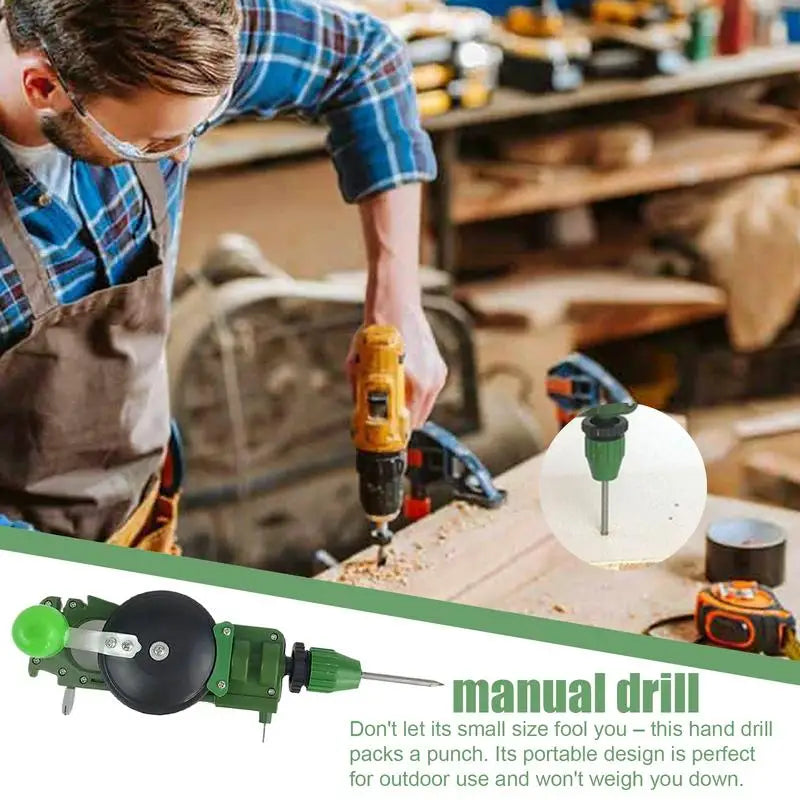 Powerful Manual Drill DIY Woodworking Hand Drill DIY Tool Hand Drill Woodworking Multifunctional Manual Drill for Wood