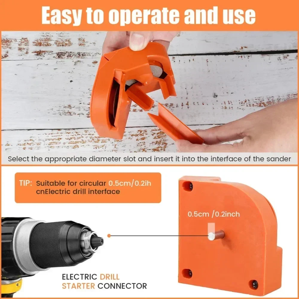 Drill Bit Sharpener Multipurpose Drill Bits Grinding Sharpener, Portable Drill Grinder Grinding Tool, Powered by Electric Drills
