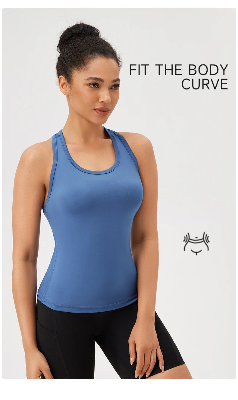 Yoga Vest Women Gym Sleeveless Sport Shirt Fitness Training Sportswear Vest Outdoor Running Sport Tank Tops