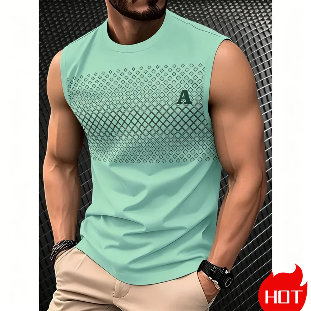 sleeveless T-shirt for man Summer tank tops Fashion Men&