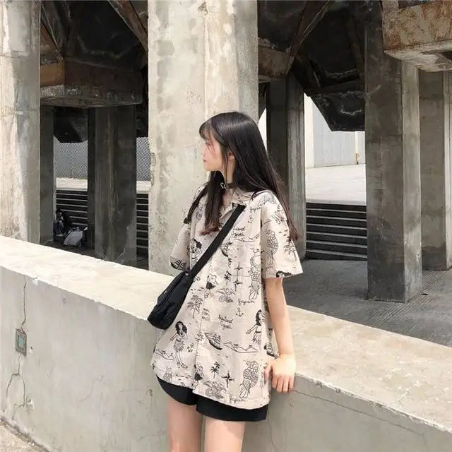 Shirts Women Linen Mandarin Collar Cropped Boxy Fit Tea Ceremony Zen Minimalist Blouse For Meditative Female Calm Daily Outfit