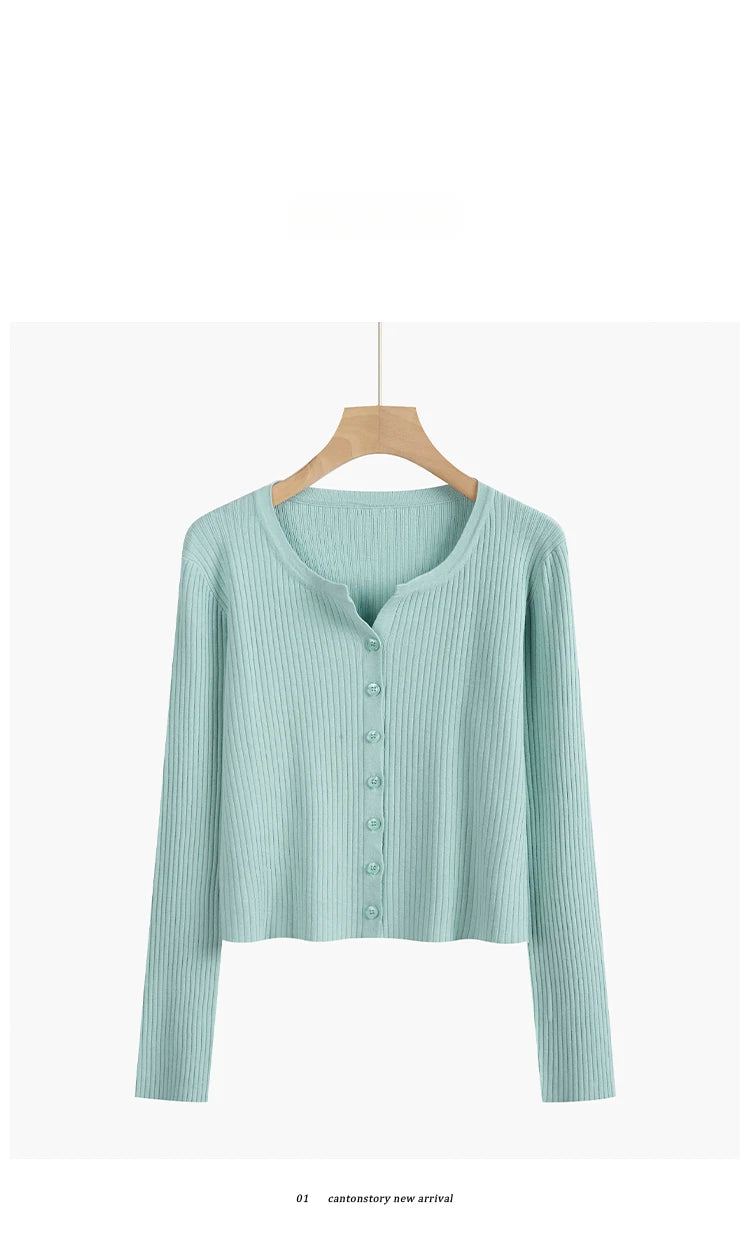 2026 Fashion Women Sweater Female Cardigan Thin Outerwear Short Short Design Sweater Long-sleeve Small Cape Blusa Feminina