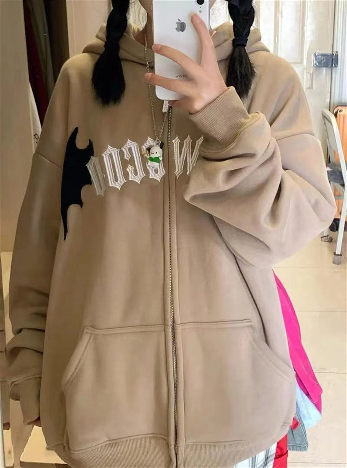 Hoodies Devil Women Men Dark Style Vintage Harajuku Hoody Zip Up Sweatshirt Hip Hop Streetwear Y2k Aesthetic Grunge Cardigan