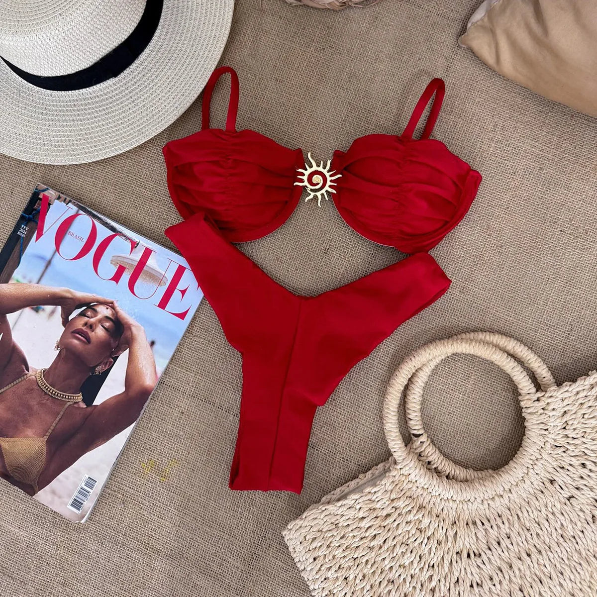 Push Up Swimwear Women Swimsuits 2025 Sexy Brazilian Bikini Set Thong Micro Biquini Female Bathing Suit Solid Beachwear