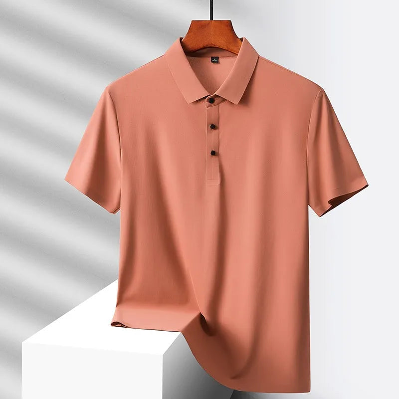 2025 new Polo T shirt for Men White Casual Short Sleeve Golf Polo Shirts Homme New Summer Clothes High Quality Ropa Hombre