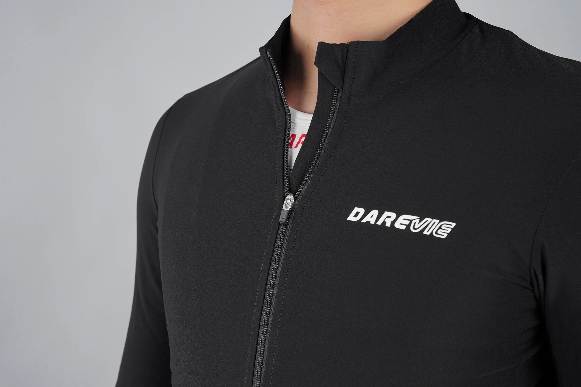 DAREVIE Cycling Jersey Winter Thermal Fleece Cycling Jersey Men Long Sleeve Hot Warm Soft Brushed Breathable Bicycle Clothing