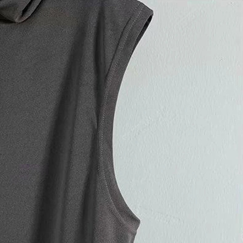 New sleeveless vest top for men with a casual temperament, trendy and lazy men&