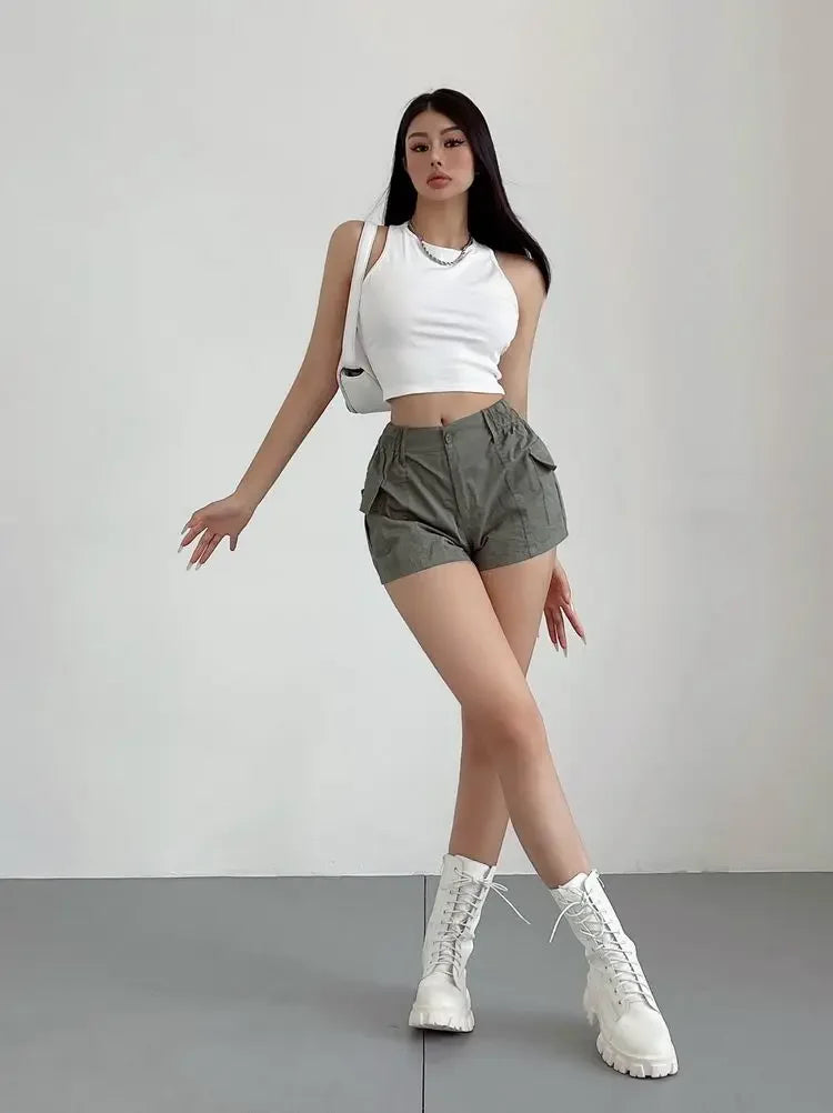 Short Pants Woman High Waist Shorts for Women Cotton Harajuku Fashion Summer Youthful Wholesale XL Elegant Classic Stretchy Hot