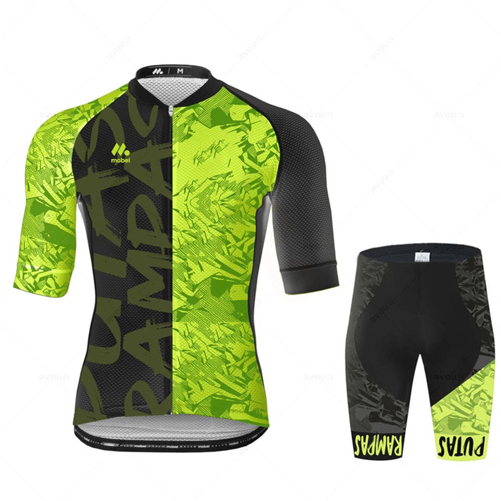 Cycling Jersey Set Team Racing Bike Clothes Summer Mountain Bicycle Clothing Men&
