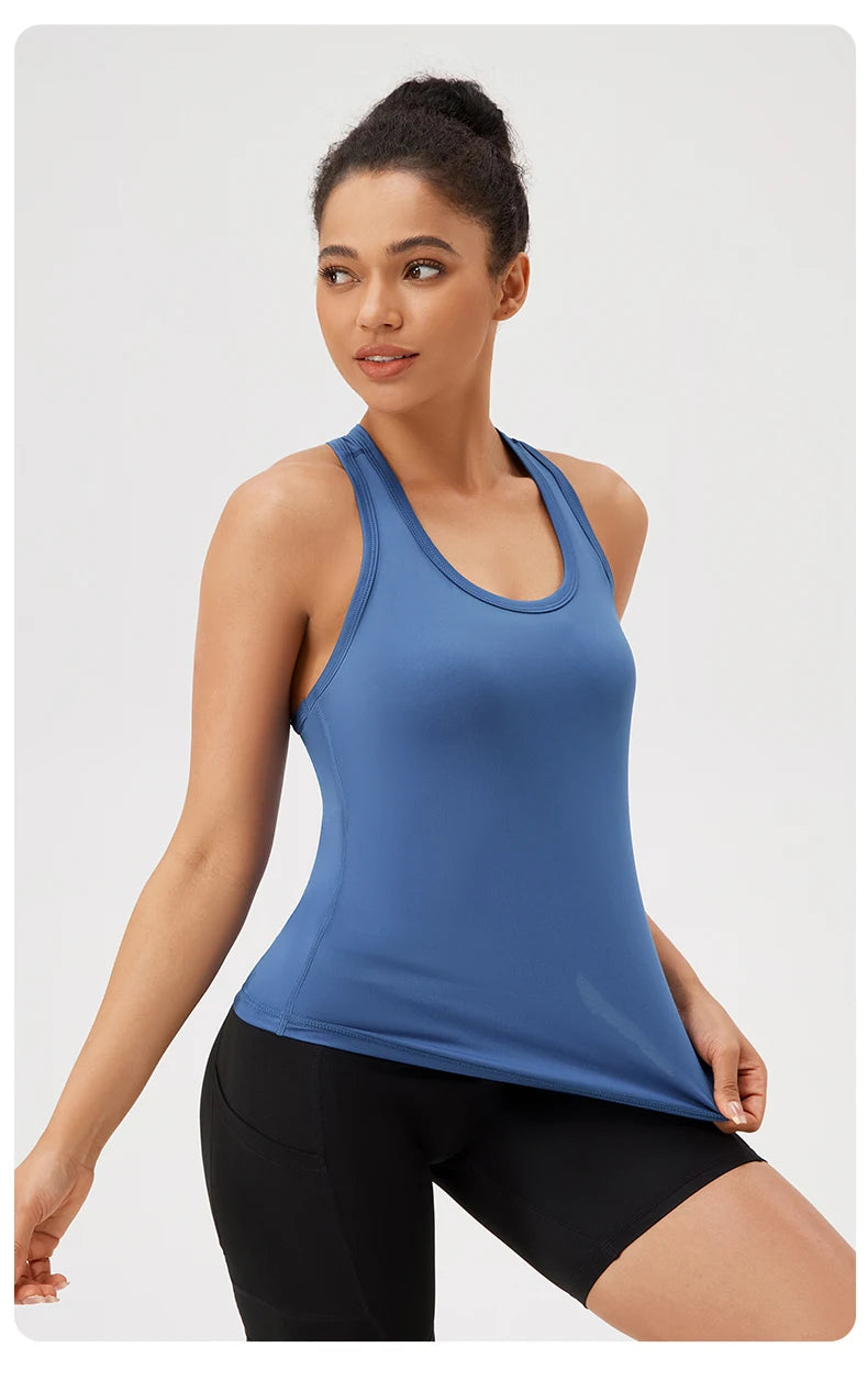 Yoga Vest Women Gym Sleeveless Sport Shirt Fitness Training Sportswear Vest Outdoor Running Sport Tank Tops