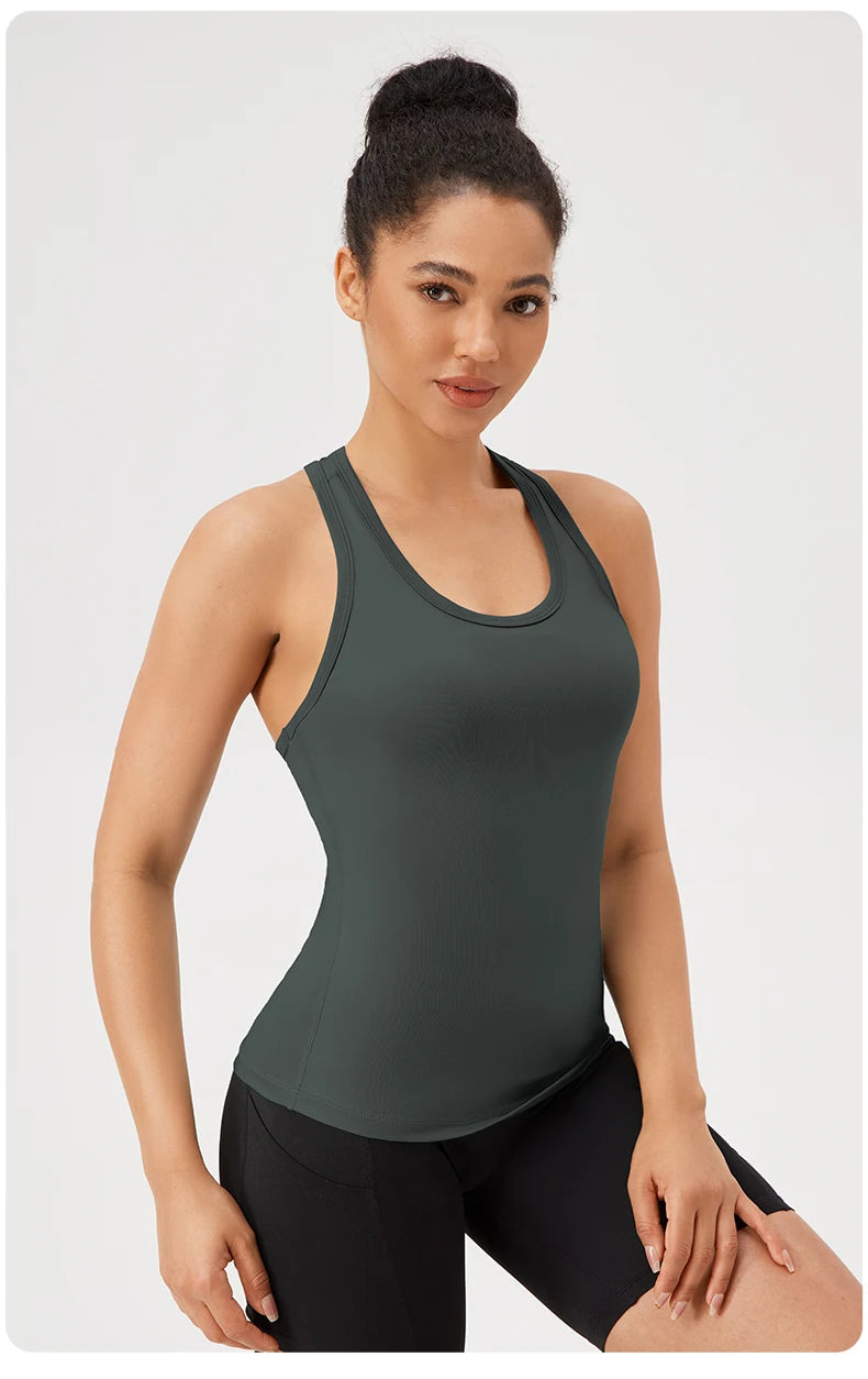 Yoga Vest Women Gym Sleeveless Sport Shirt Fitness Training Sportswear Vest Outdoor Running Sport Tank Tops