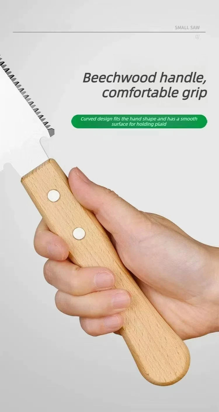 Japanese Style Hand Saw Single/Double Sided Fine Tooth Wood Saw SK5 Steel Flexible Hand Saw Garden Hand Tool for Woodworking