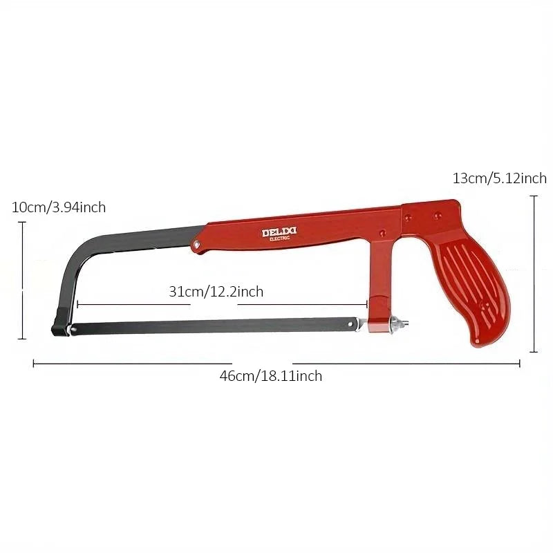 Hacksaw,Adjustable Spacing,Heavy-Duty Handheld Household Saw,Fast Cutting,Manual Tool,for Cutting Metal,Wood,Etc.DELIXI ELECTRIC
