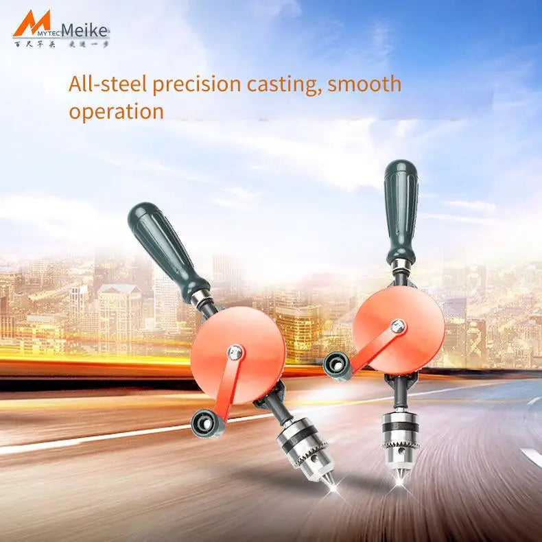 Hand Crank Drill Multi-Function Hole Driller Woodworking Manual Drill for Home Use Hand-Held Wood Drilling Tool Specialized Tool