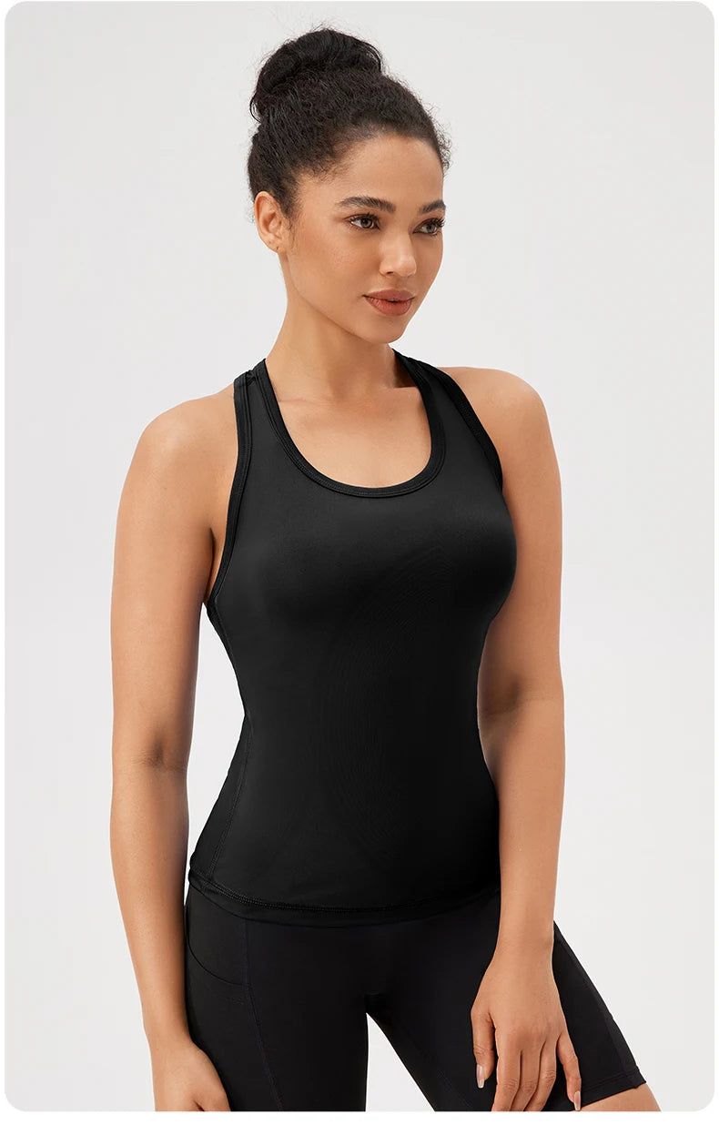 Yoga Vest Women Gym Sleeveless Sport Shirt Fitness Training Sportswear Vest Outdoor Running Sport Tank Tops