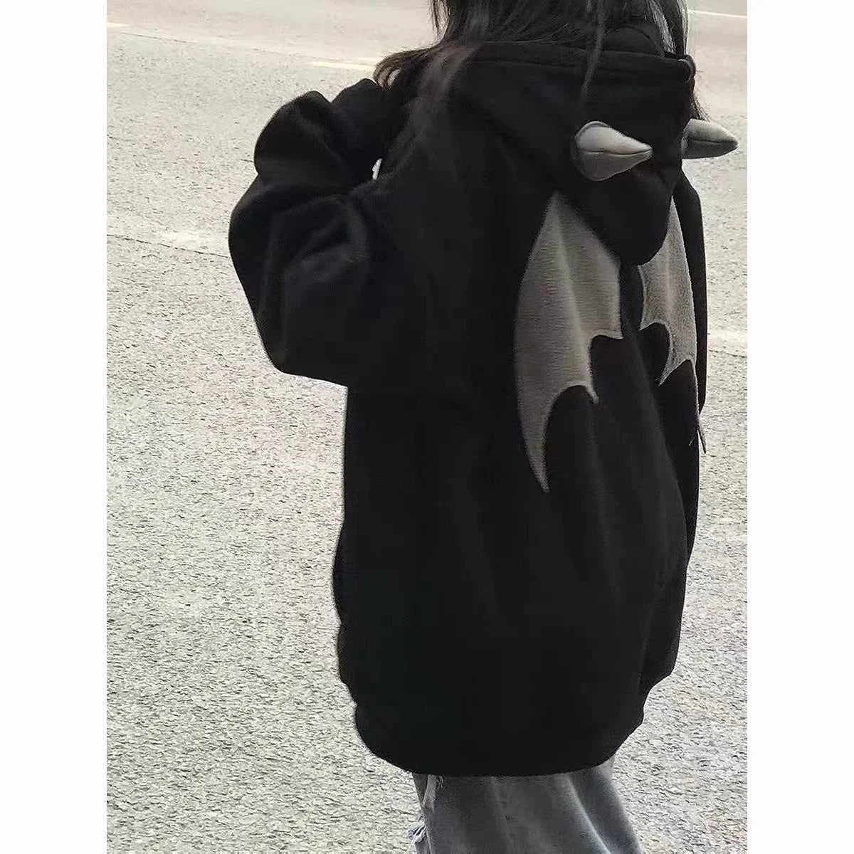 Hoodies Devil Women Men Dark Style Vintage Harajuku Hoody Zip Up Sweatshirt Hip Hop Streetwear Y2k Aesthetic Grunge Cardigan