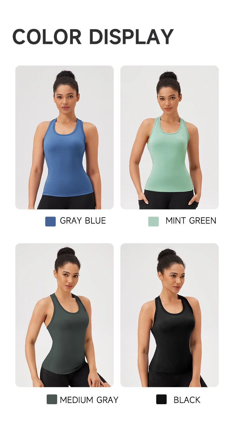 Yoga Vest Women Gym Sleeveless Sport Shirt Fitness Training Sportswear Vest Outdoor Running Sport Tank Tops