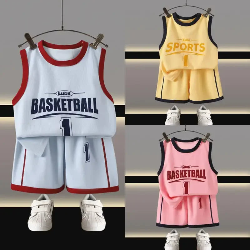 Kids Clothes Boys Girls Vest Suit Summer Children&