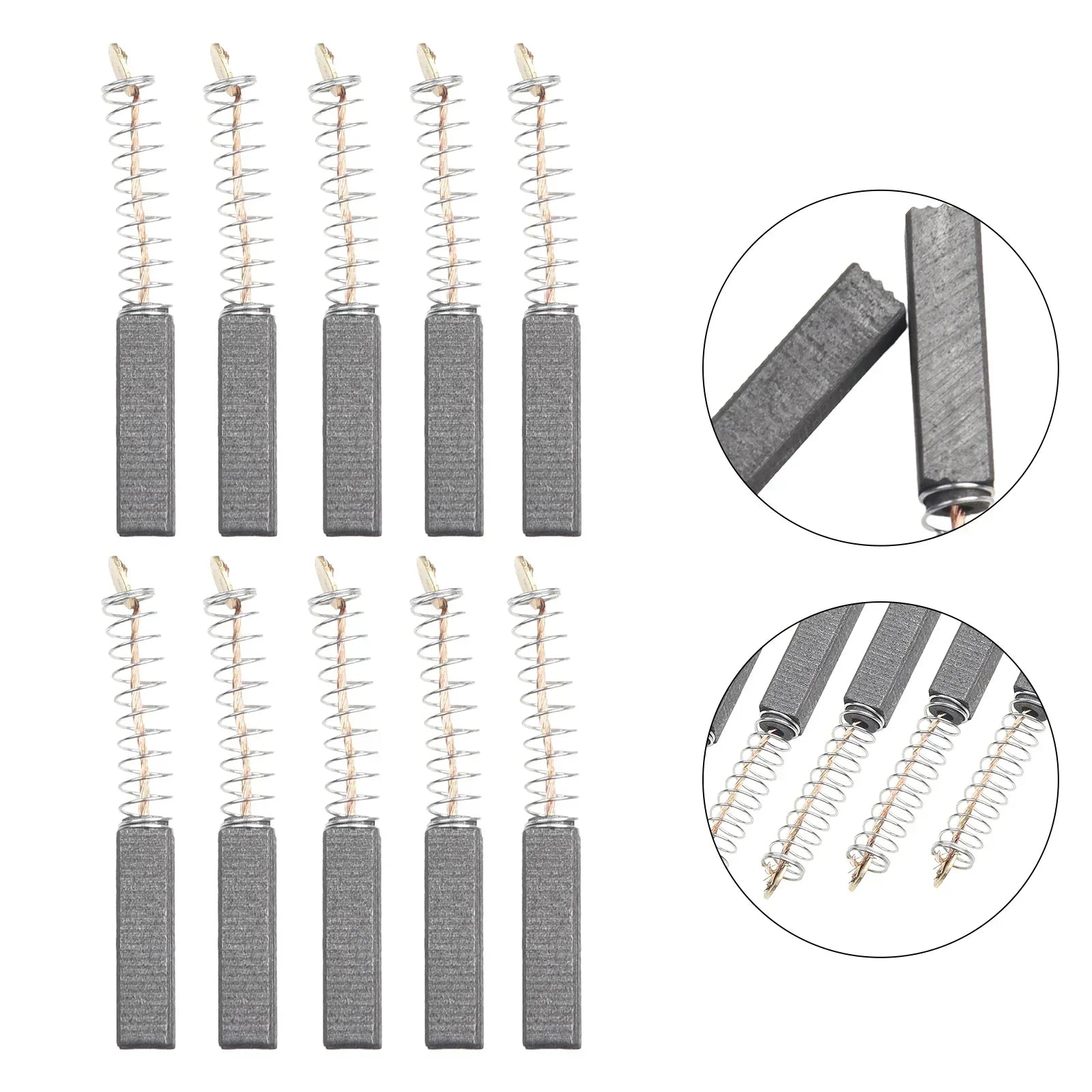 10pcs Carbon Brushes Replacement For Electric Motors Circular Saws Miter Saws Drills Hammer Drills Power Tool Access 20x5x5mm