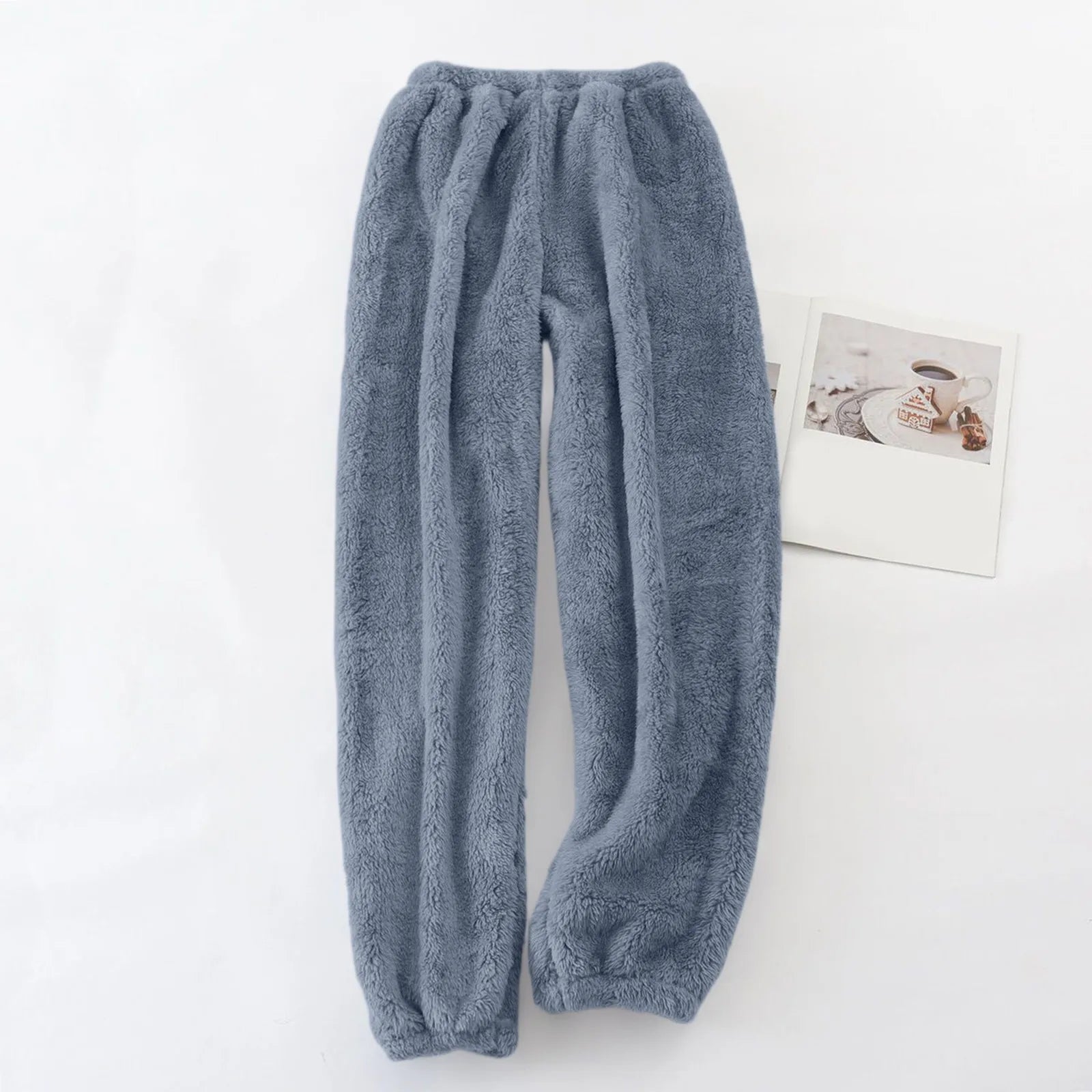 Pajamas Pants For Women Warm Winter Solid Color Sleepwear Pyjamas Plush Pants Women Nightwear Fashionable Home Wear