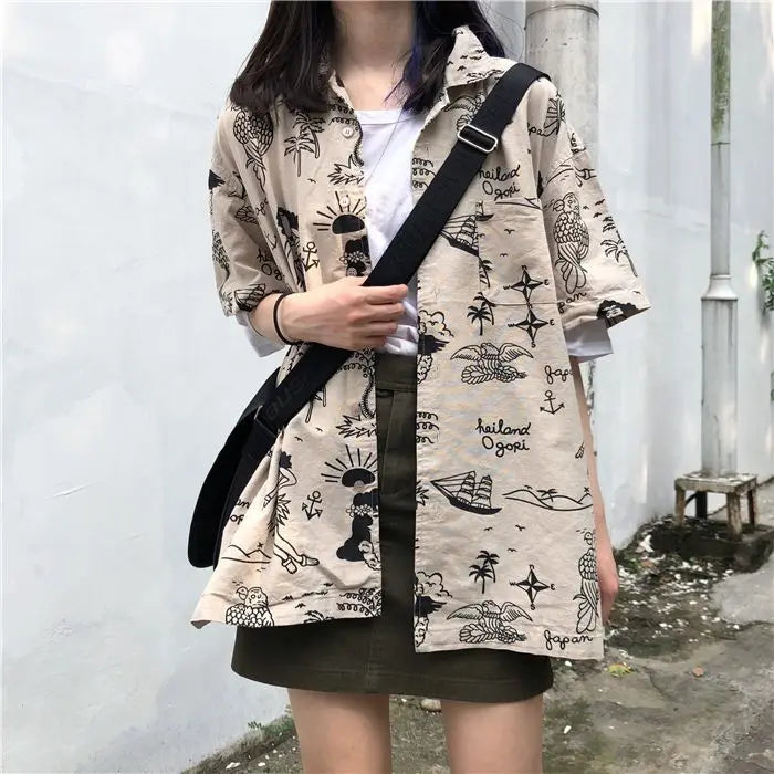 Shirts Women Linen Mandarin Collar Cropped Boxy Fit Tea Ceremony Zen Minimalist Blouse For Meditative Female Calm Daily Outfit