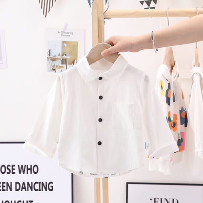 Kids Shirt Clothes Spring Thin Blouses Clothing Infant Boy Plaid Cotton Tops 1 2 3 4 Years Kids Long Sleeves Shirt
