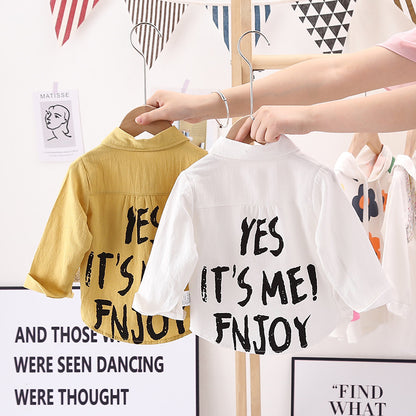 Kids Shirt Clothes Spring Thin Blouses Clothing Infant Boy Plaid Cotton Tops 1 2 3 4 Years Kids Long Sleeves Shirt