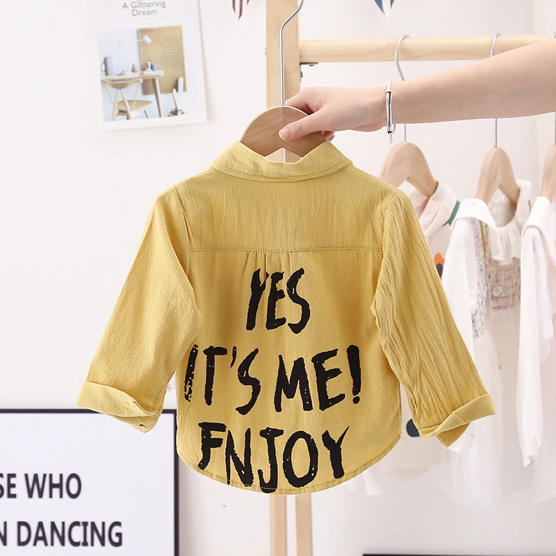 Kids Shirt Clothes Spring Thin Blouses Clothing Infant Boy Plaid Cotton Tops 1 2 3 4 Years Kids Long Sleeves Shirt