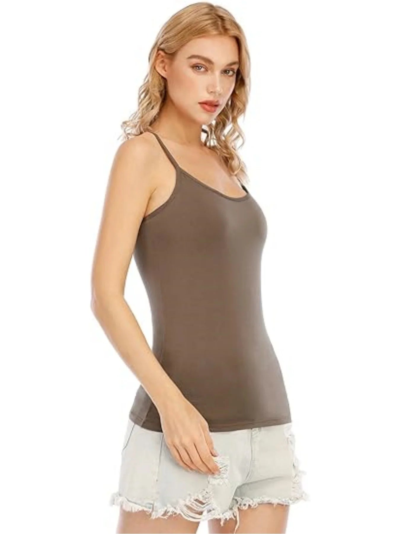 Camisole tops, casual crewneck summer sleeveless tops, women&