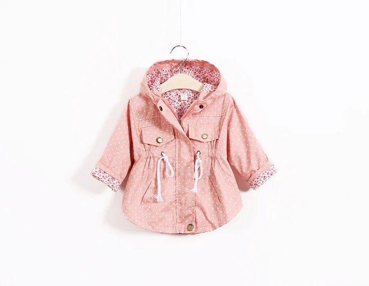 2025 Kids Coats Outwear Clothing Girls Jackets New Spring  Fashion Printing Girls Windbreaker Embroidery Hooded Girls jackets