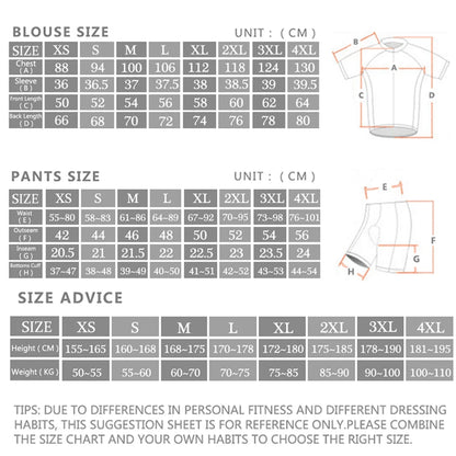 Cycling Jersey Set Team Racing Bike Clothes Summer Mountain Bicycle Clothing Men&
