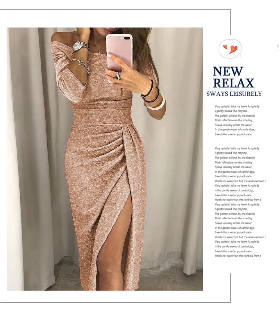 Fashion Elegant Lady Evening Party Dresses 2023 Autumn Women&
