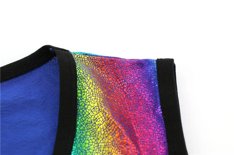 Men Tank Tops Clothing Bodybuilding Gyms Tank Top  Fitness Sleeveless Shirt Striped Shinning Undershirt Fashion Vest
