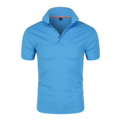 Polo Shirt Men Casual Cotton Solid Color Poloshirt Men&