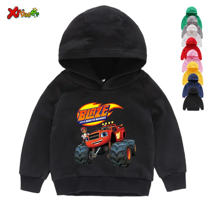 Clothing Sets Children 2 3 4 5 6 7Years Boys Tracksuits Blaze and The Monster Machines  Sport Suits Hoodies Top +Pants 2pcs Set