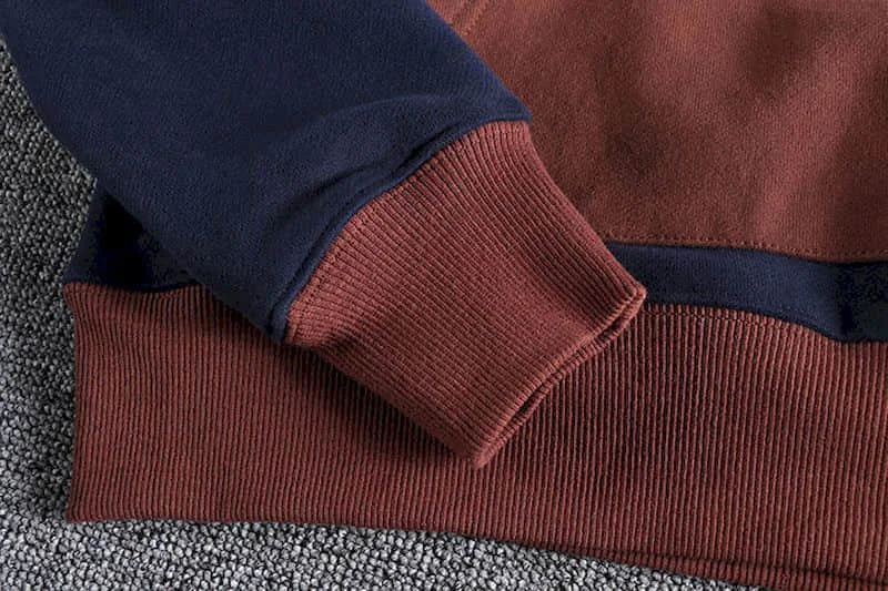 Fonekie Casual Handsome Hoodies Men 2025 Autumn Winter Retro Trend Color Contrast Hooded Jacket Youth Stand-up Collar Mens Coat