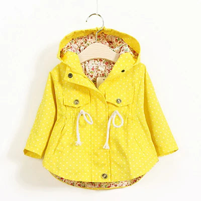 2025 Kids Coats Outwear Clothing Girls Jackets New Spring  Fashion Printing Girls Windbreaker Embroidery Hooded Girls jackets