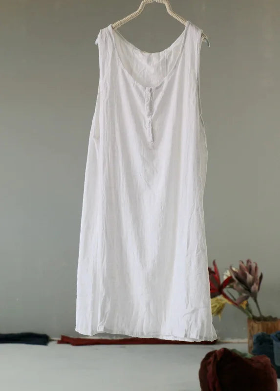 Women Summer Solid Color Cotton Linen Tanks Ladies Loose Sleeveless Tops Female Tanktops 2020