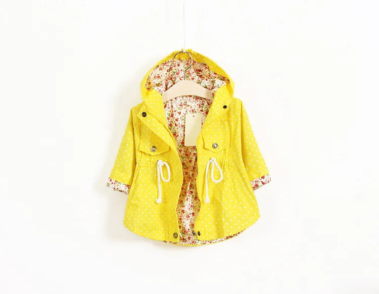 2025 Kids Coats Outwear Clothing Girls Jackets New Spring  Fashion Printing Girls Windbreaker Embroidery Hooded Girls jackets