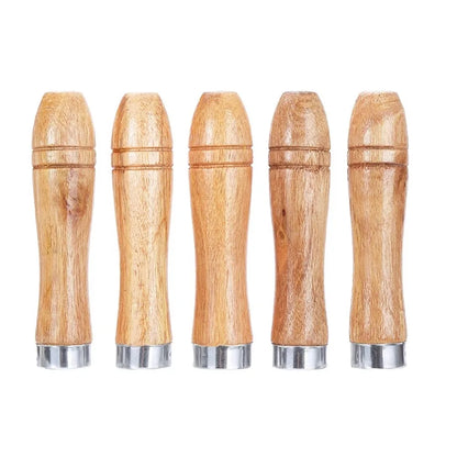 5PCS Wooden Files Handle Hand Tools Handle Wood Replacement Accessories Woodworking File Handle Screwdrivers Hand Drills Handles