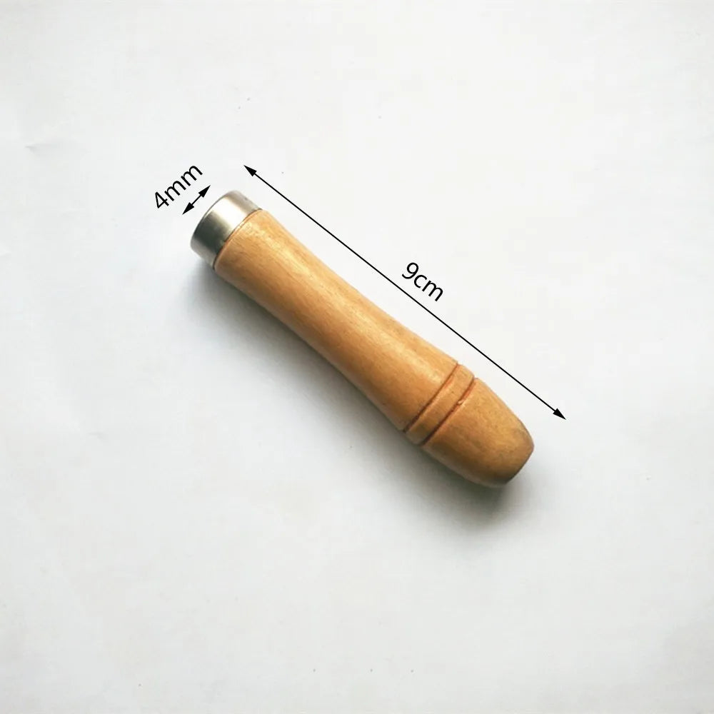 5PCS Wooden Files Handle Hand Tools Handle Wood Replacement Accessories Woodworking File Handle Screwdrivers Hand Drills Handles